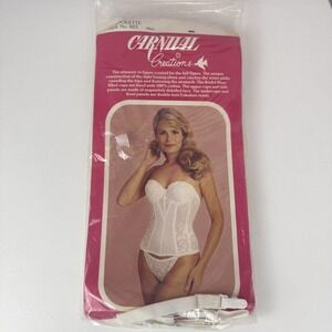 Vtg Carnival Creations Torsolette Womens 40C Lace Bustier Shapewear 80s NOS